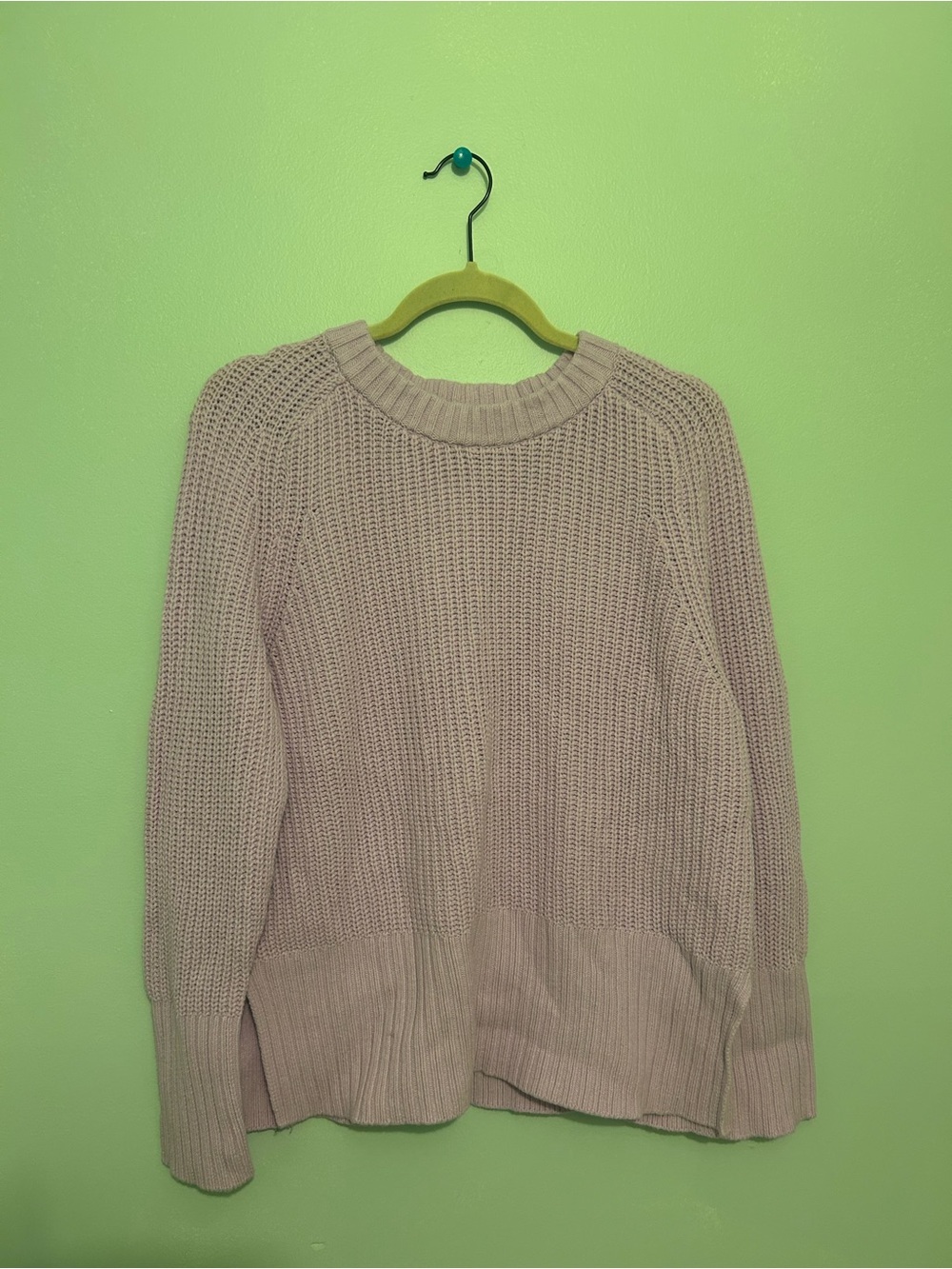 LOFT Ribbed Shaker Knit Crewneck Pullover Sweater